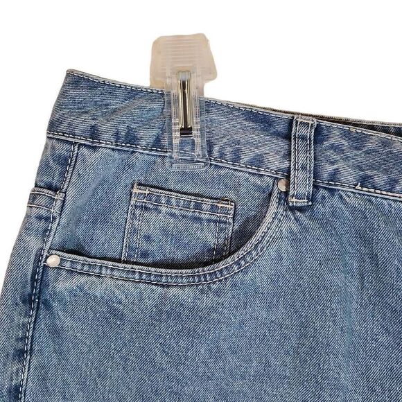 Venus Women's Mid Wash High Rise Ripped Cutout Embellished Denim Jeans Size 18 - Picture 5 of 10